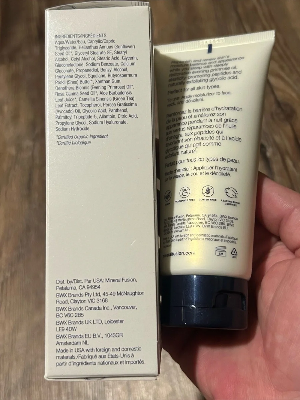 Mineral Fusion Nighttime Recovery Face Cream - Full Size 3.4 fl oz